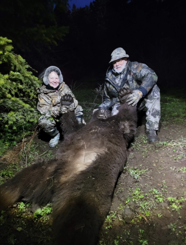 Color Phase black bear taken with Idaho outfitter